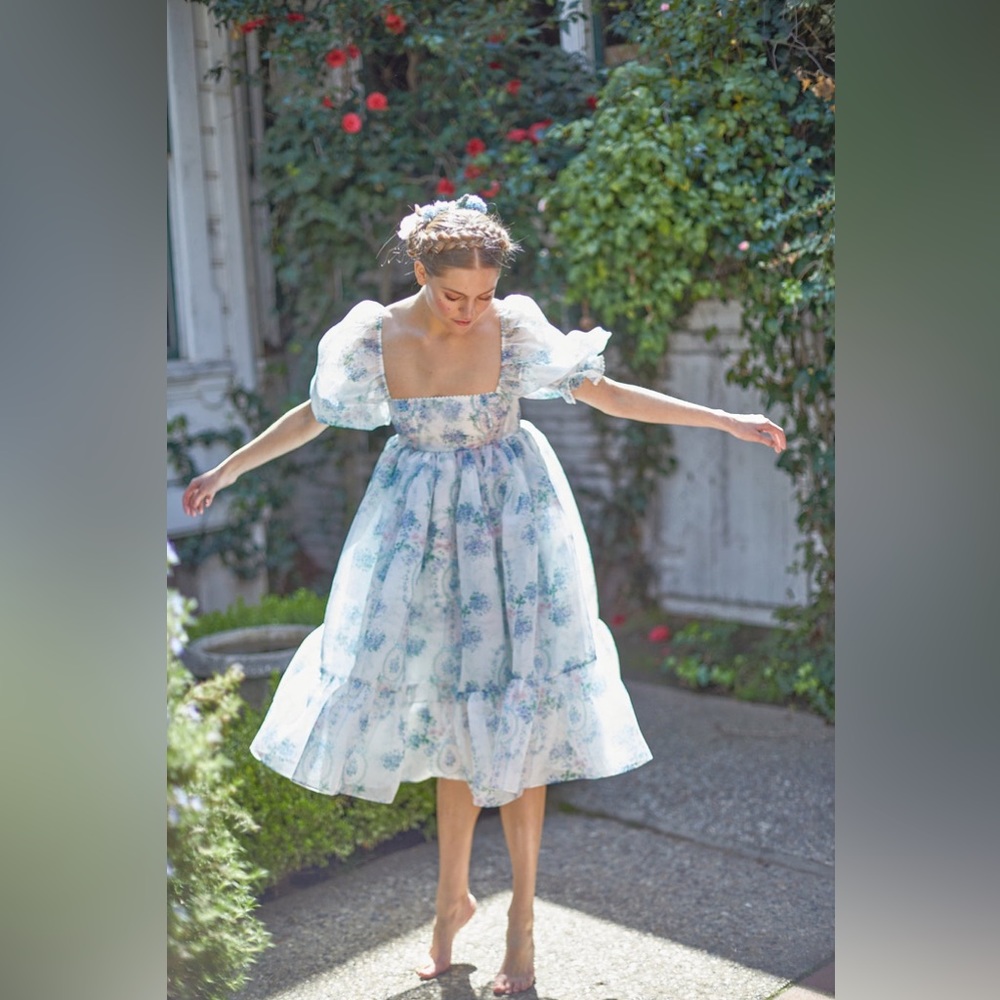 Selkie | French Puff Dress | La Belle Etoile in Organza | Size L | BRAND NEW!